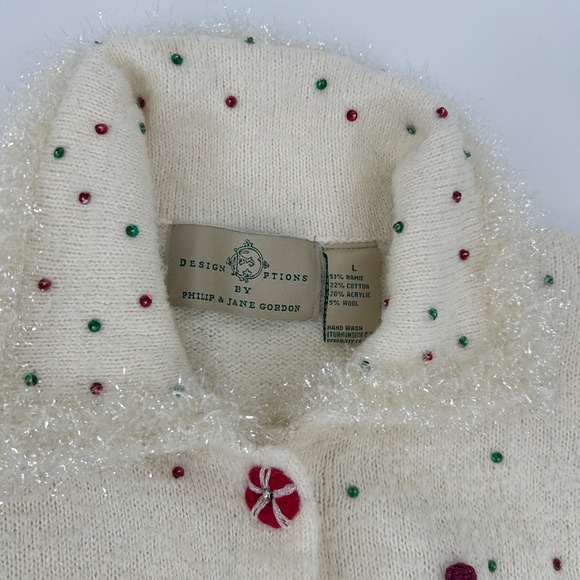 Design Options by Philip & Jane Gordon Vintage Christmas Santa Cardigan Large - Picture 2 of 7